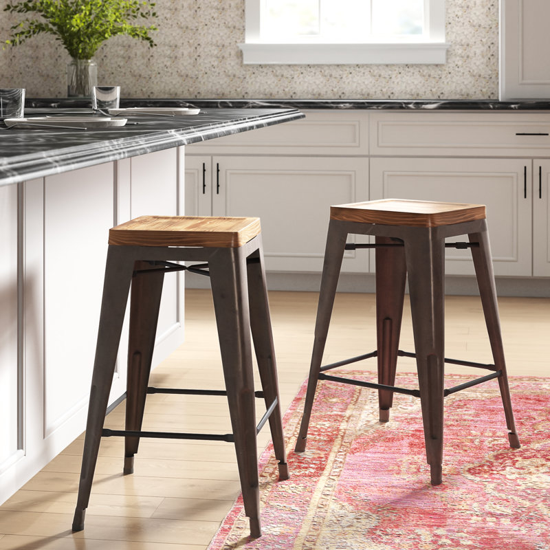 Zipcode Design™ Irvington Solid Wood Bar & Counter Stool & Reviews